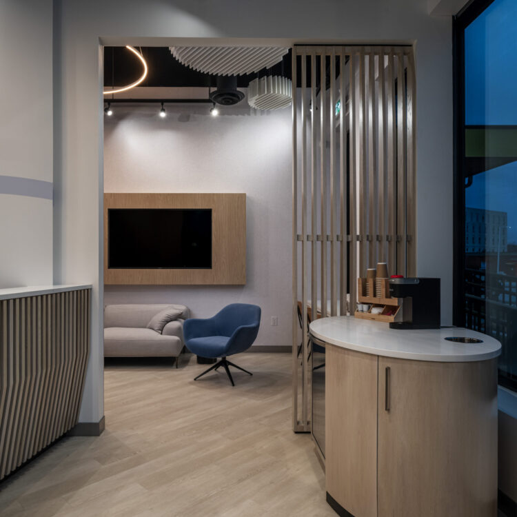 Into the waiting room